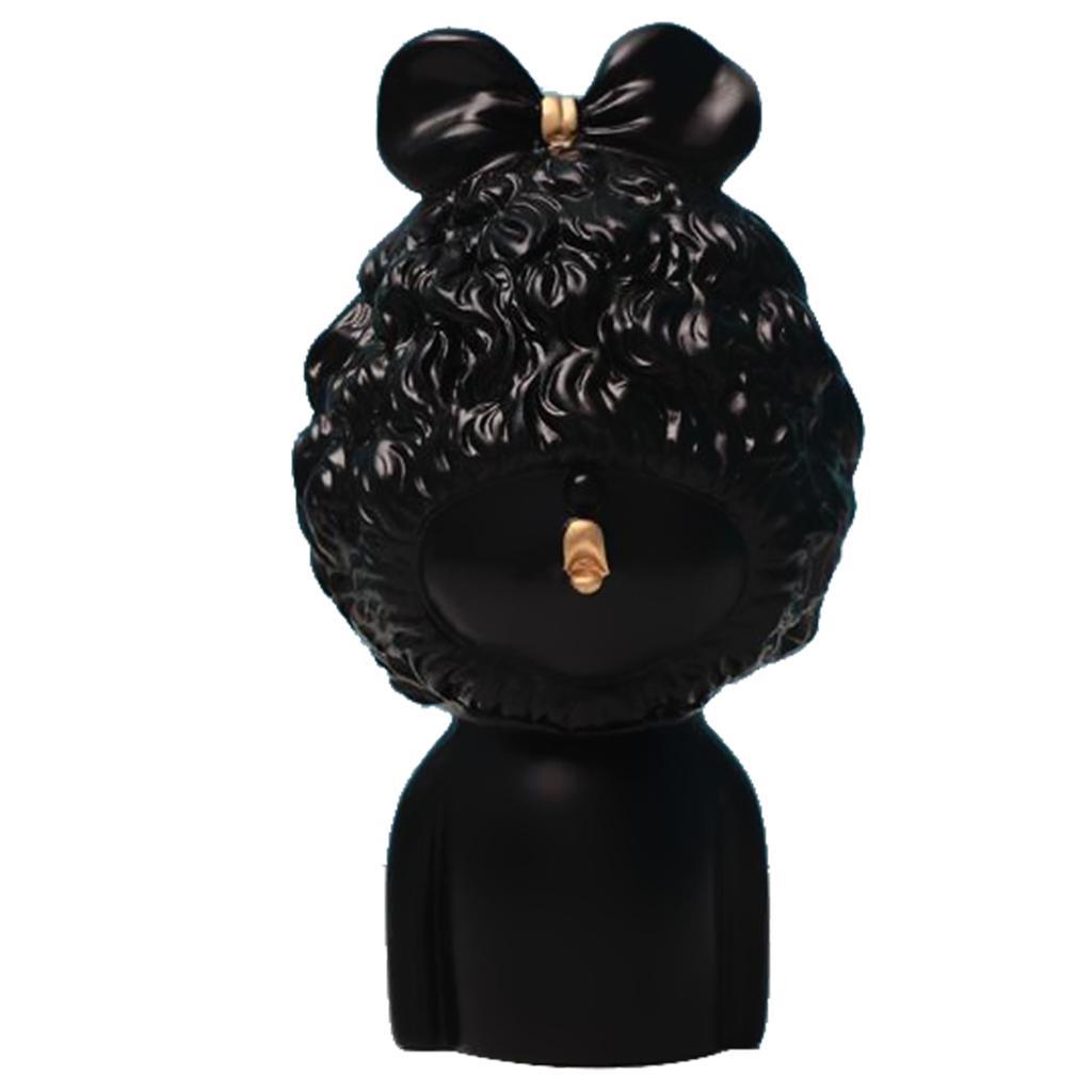 Max Modern Art Resin Curly Girl Sculpture Decorative Ornament Black - Aladdin Shoppers