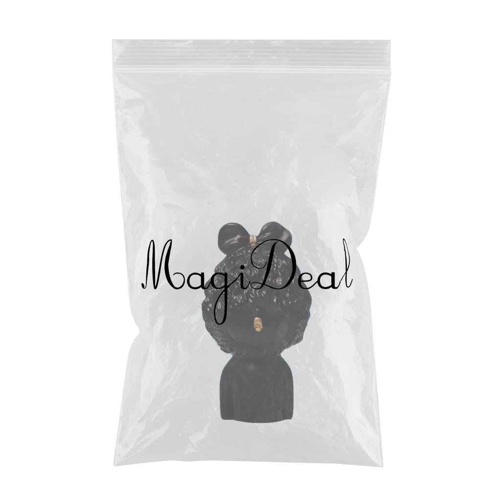 Max Modern Art Resin Curly Girl Sculpture Decorative Ornament Black - Aladdin Shoppers