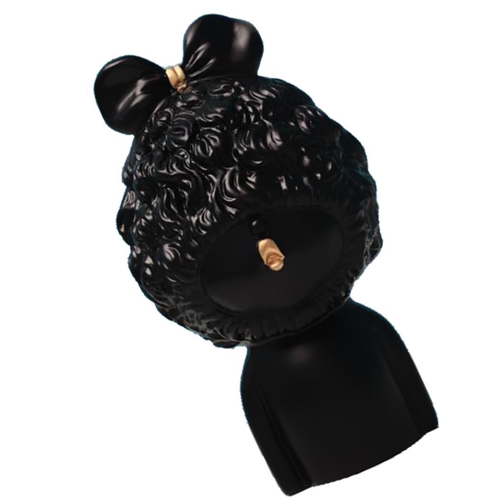 Max Modern Art Resin Curly Girl Sculpture Decorative Ornament Black - Aladdin Shoppers