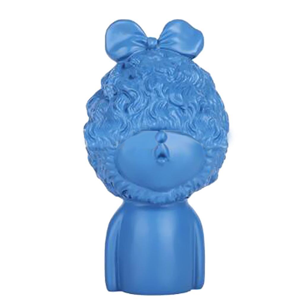 Max Modern Art Resin Curly Girl Sculpture Decorative Ornament Blue - Aladdin Shoppers