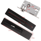 Max Modern Style Mute Interior Door Handle Lock Bedroom Privacy Lockset Black - Aladdin Shoppers