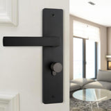 Max Modern Style Mute Interior Door Handle Lock Bedroom Privacy Lockset Black - Aladdin Shoppers