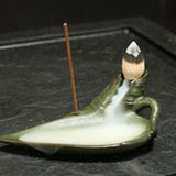 Max Monk Buddha Censer Ceramic Waterfall Backflow Incense Burner Holder Style 08 - Aladdin Shoppers