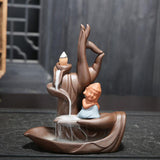 Max Monk Censer Ceramic Waterfall Backflow Buddha Hand Incense Burner Style 03 - Aladdin Shoppers