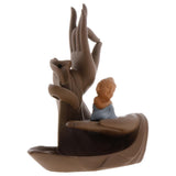 Max Monk Censer Ceramic Waterfall Backflow Buddha Hand Incense Burner Style 03 - Aladdin Shoppers