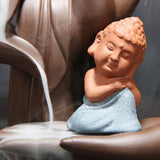 Max Monk Censer Ceramic Waterfall Backflow Buddha Hand Incense Burner Style 03 - Aladdin Shoppers