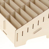 Max Multifunctional Wooden Storage Box Desktop 24 Grid Rack for Phone gray - Aladdin Shoppers