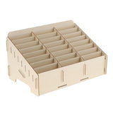 Max Multifunctional Wooden Storage Box Desktop 24 Grid Rack for Phone gray - Aladdin Shoppers