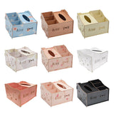 Max Multifunctional Wooden Tissue Box Remote Control Storage Box Blue Flower - Aladdin Shoppers