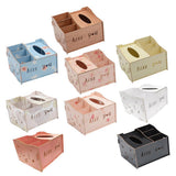Max Multifunctional Wooden Tissue Box Remote Control Storage Box Blue Flower - Aladdin Shoppers