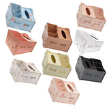 Max Multifunctional Wooden Tissue Box Remote Control Storage Box Blue Flower - Aladdin Shoppers