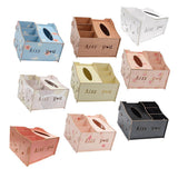 Max Multifunctional Wooden Tissue Box Remote Control Storage Box Blue Flower - Aladdin Shoppers