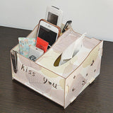 Max Multifunctional Wooden Tissue Box Remote Control Storage Box Flower - Aladdin Shoppers