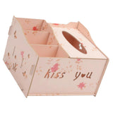 Max Multifunctional Wooden Tissue Box Remote Control Storage Box Flower - Aladdin Shoppers