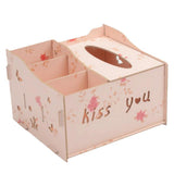 Max Multifunctional Wooden Tissue Box Remote Control Storage Box Flower - Aladdin Shoppers