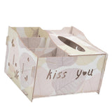 Max Multifunctional Wooden Tissue Box Remote Control Storage Box White Leaves - Aladdin Shoppers