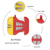 Max Muscle Shape Silicone Protective Case with Keychain for Apple AirPods B# - Aladdin Shoppers