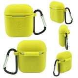 Max Music Model Silicone Protective Case with Keychain for Apple AirPods Yellow - Aladdin Shoppers