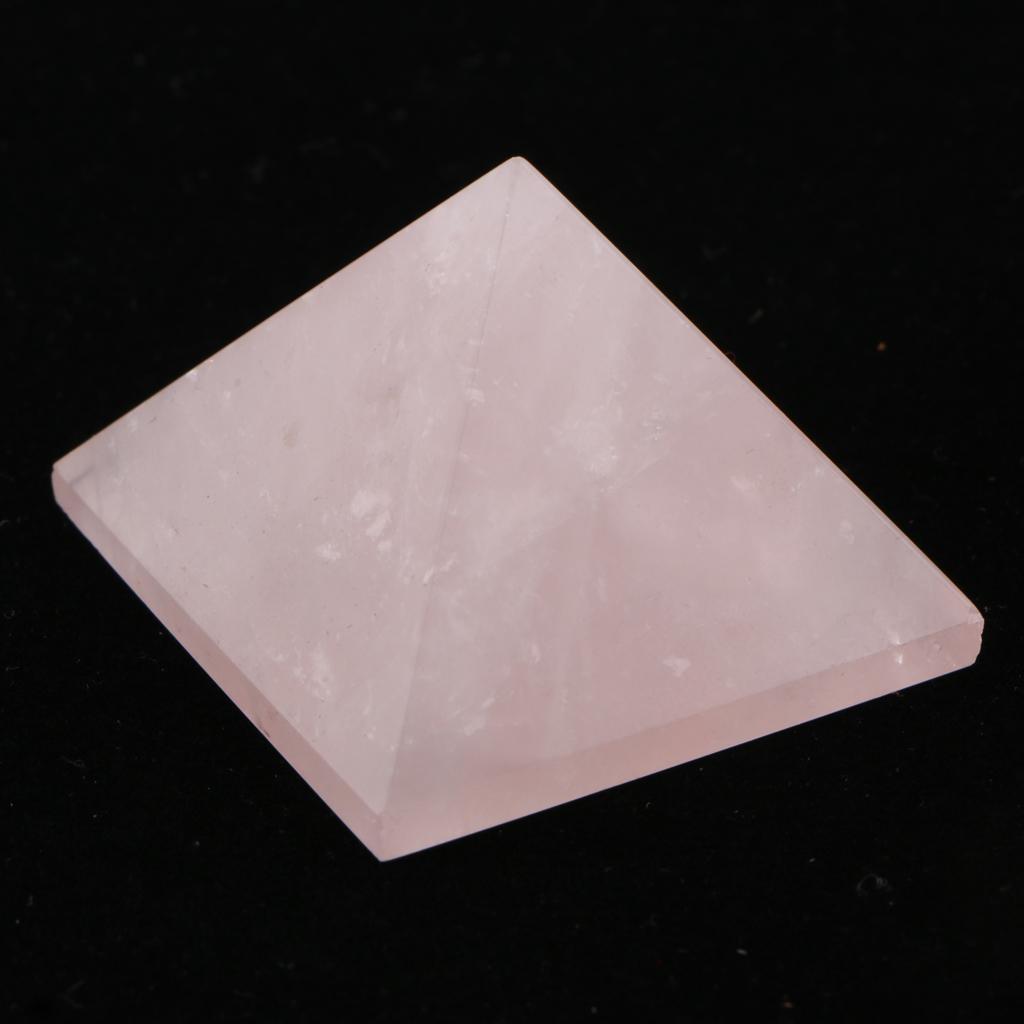 Max Natural Crystal Pyramid Ornaments Rock Crystal Quartz DIY Decor Pink 4cm - Aladdin Shoppers