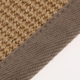 Max Natural Fiber Collection Sisal Runners Area Rug Mat B Khaki Edge 40x120cm - Aladdin Shoppers