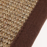 Max Natural Fiber Collection Sisal Runners Area Rug Mat C Coffee Edge 60x120cm - Aladdin Shoppers