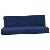 Max Non-Slip Armless Sofa Cover Full Folding Sofa Bed Slipcover Dark Blue L - Aladdin Shoppers