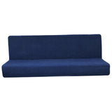 Max Non-Slip Armless Sofa Cover Full Folding Sofa Bed Slipcover Dark Blue L - Aladdin Shoppers