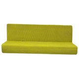 Max Non-Slip Armless Sofa Cover Full Folding Sofa Bed Slipcover Yellow Green S - Aladdin Shoppers