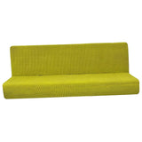 Max Non-Slip Armless Sofa Cover Full Folding Sofa Bed Slipcover Yellow Green S - Aladdin Shoppers