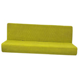 Max Non-Slip Armless Sofa Cover Full Folding Sofa Bed Slipcover Yellow Green S - Aladdin Shoppers