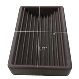 Max Non Slip Thicken Rubber Furniture Cups Rectangle - 50x70mm - Aladdin Shoppers