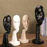 Max Nordic Minimalism Sculpture Wine Cabinet Art Resin Thinker Statue Black-S - Aladdin Shoppers