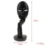 Max Nordic Minimalism Sculpture Wine Cabinet Art Resin Thinker Statue Black-S - Aladdin Shoppers