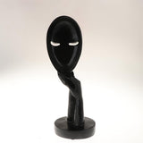 Max Nordic Minimalism Sculpture Wine Cabinet Art Resin Thinker Statue Black-S - Aladdin Shoppers