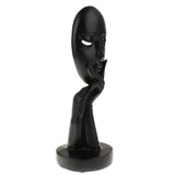 Max Nordic Minimalism Sculpture Wine Cabinet Art Resin Thinker Statue Black-S - Aladdin Shoppers