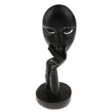 Max Nordic Minimalism Sculpture Wine Cabinet Art Resin Thinker Statue Black-S - Aladdin Shoppers