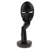Max Nordic Minimalism Sculpture Wine Cabinet Art Resin Thinker Statue Black-S - Aladdin Shoppers