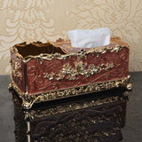 Max Nordic Royal Style Tissue Box Acrylic Napkin Cover Retro Holders Gold Coffe - Aladdin Shoppers