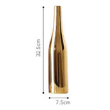 Max Nordic Style Gold Plating Flower Vase Ceramic Flower Bottle L - Aladdin Shoppers