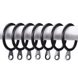 Max Pack of 10, Smooth Metal Curtain Rings Rod Pole Black - 45mm - Aladdin Shoppers