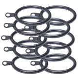Max Pack of 10, Smooth Metal Curtain Rings Rod Pole Black - 45mm - Aladdin Shoppers
