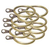 Max Pack of 10, Smooth Metal Curtain Rings Rod Pole Bronze - 28mm - Aladdin Shoppers