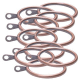 Max Pack of 10, Smooth Metal Curtain Rings Rod Pole Copper - 32mm - Aladdin Shoppers