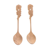 Max Pack of 2 Stainless Steel Soup Coffee Spoon with Long Handle Rose Gold - Aladdin Shoppers