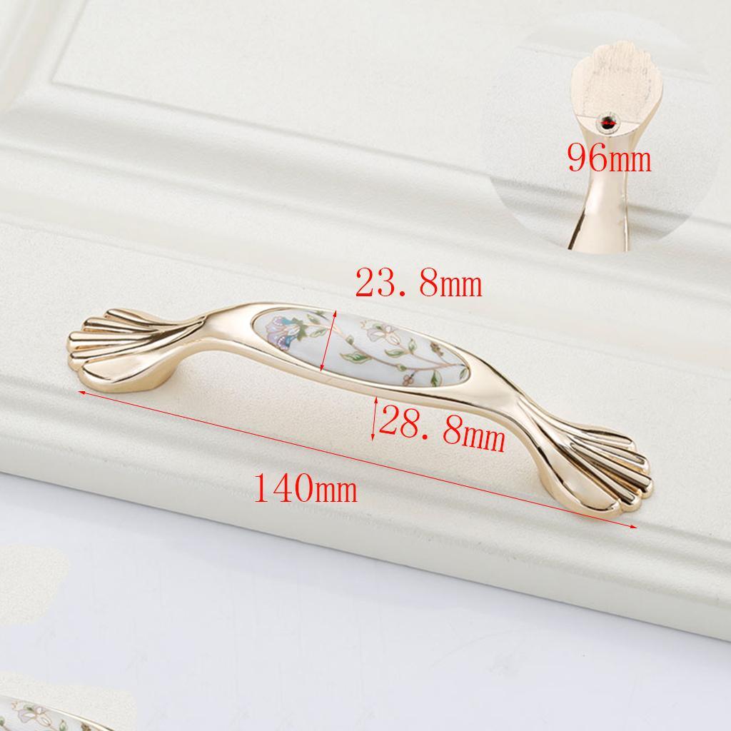 Max Pastoral Ceramic Cabinet Handles European Style Pulls Rose-gold Color Knob A - Aladdin Shoppers