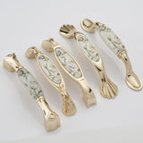 Max Pastoral Ceramic Cabinet Handles European Style Pulls Rose-gold Color Knob A - Aladdin Shoppers