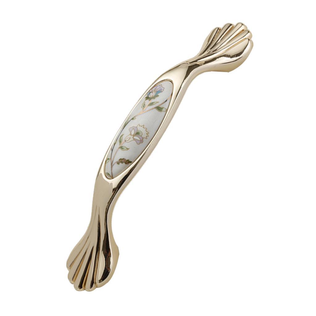 Max Pastoral Ceramic Cabinet Handles European Style Pulls Rose-gold Color Knob A - Aladdin Shoppers