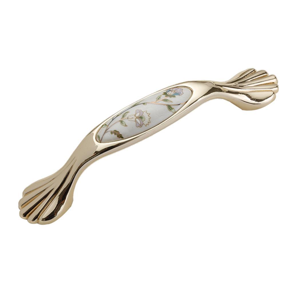 Max Pastoral Ceramic Cabinet Handles European Style Pulls Rose-gold Color Knob A - Aladdin Shoppers
