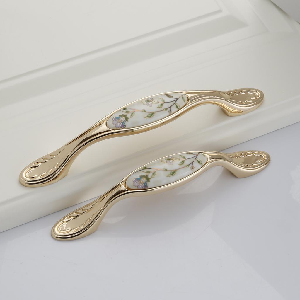 Max Pastoral Ceramic Cabinet Handles European Style Pulls Rose-gold Color Knob J - Aladdin Shoppers