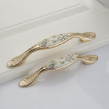 Max Pastoral Ceramic Cabinet Handles European Style Pulls Rose-gold Color Knob J - Aladdin Shoppers
